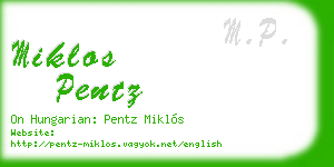 miklos pentz business card