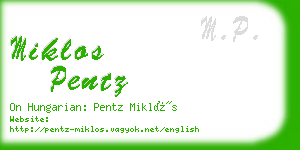 miklos pentz business card